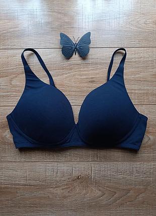 Коттоновый бюстгальтер без косточек, широкая спинка