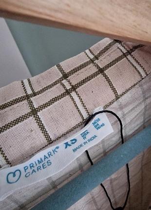 Легкое свободное платье в клетку с льном в составе
34/36 38/40 primark5 фото