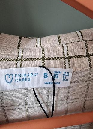 Легкое свободное платье в клетку с льном в составе
34/36 38/40 primark4 фото