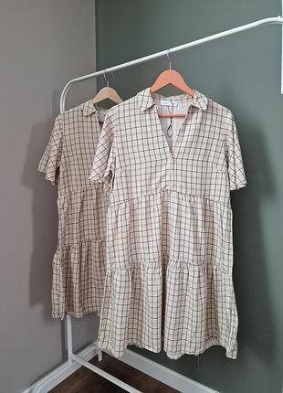 Легкое свободное платье в клетку с льном в составе
34/36 38/40 primark2 фото