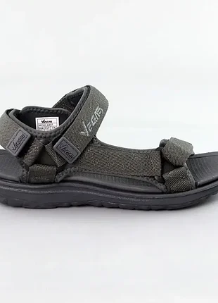 Літні чоловічі сірі зручні сандалі на липучках з текстилю,комфортні,повсякденні,чоловіче взуття літо