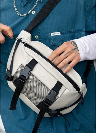 Велика чоловіча поясна сумка бананка sambag dynamicdart сіра