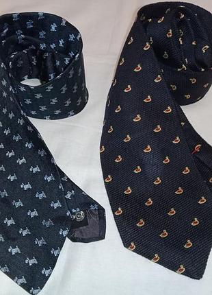 Flaconnable silk hand made tie 2 в 1. краватки.