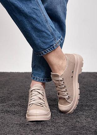 Кеды unisex ostin бежевые