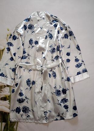 Атласный халат, размер l/xl.