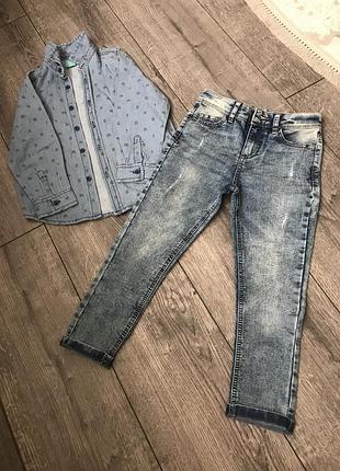 Продам сорочка 110 см джинси 104 см