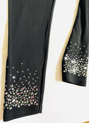 Лосины хлопок с пайетками 8-10 лет 2