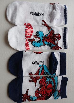 Носки низкие носки набор 2 пары спайдермен марвел eur 27-30