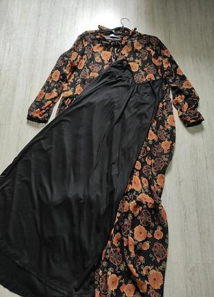 Длинное шифонофе платье
