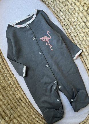 Человечек фламинго серый