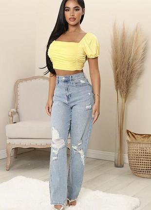 Неймовірно гарний топ блуза с обьемними рукавами