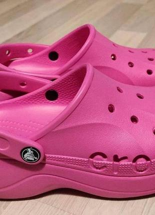 Crocs baya platform juice pink крокси на платформі малинові рожеві