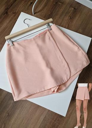 Шорты юбка персикового цвета primark 40 42 l xl