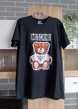 Moschino футболка удлиненная, футболка платья