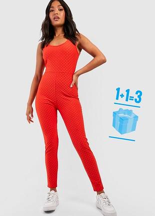 Облегающий текстурный комбинезон boohoo