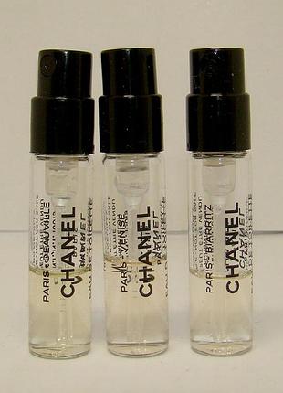 Пробники chanel les eaux de chanel paris deauville, venise, birritz. оригиналы