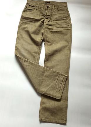 Идеальные качественные джинсы sislay оливковый цвет размер 29