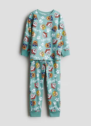 4-6/6-8/8-10 h&m новая фирменная натуральная пижама домашний костюм мальчику щенячий патруль paw pat