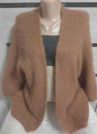 Кардиган кофта в'язана коричнева