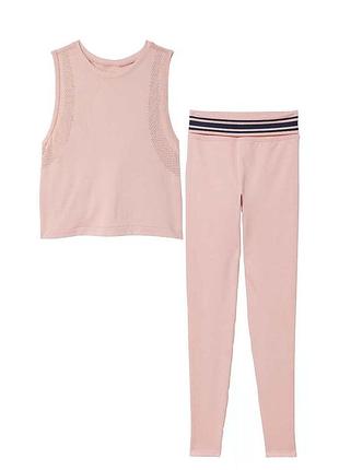 Спортивный бесшовный комплект victoria's secret pink