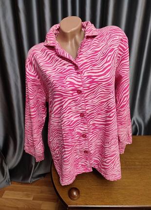 Хлопковая пижама верх большого размера батал