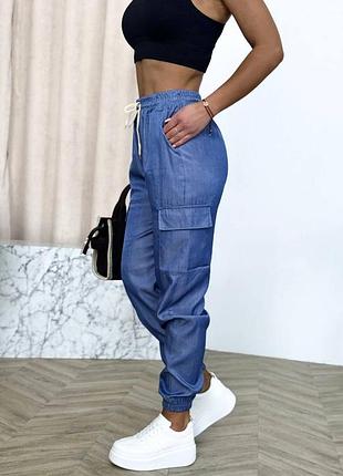 Жіночі штани джогери льон бохо штапель 727 sf