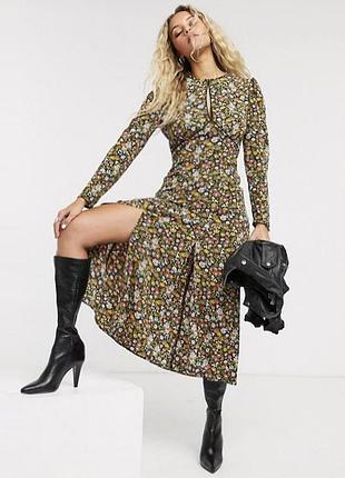 Распродажа платье topshop миди с двумя разрезами