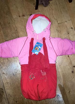 Конверт трансформер комбінезон на овчині 9-12 міс