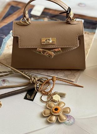 Мінні сумочка в стилі kelly, натуральна шкіра, фабрична італія