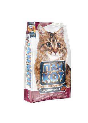 Корм для котів пан кот яловичина 10 кг