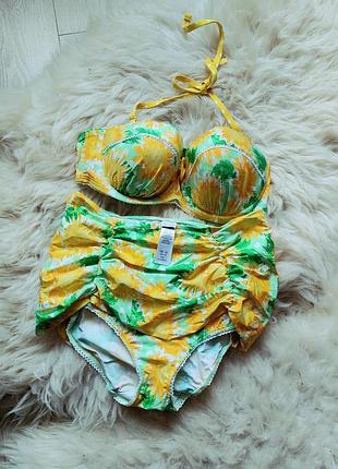 🌺🌊🌸 супер-кий раздельный купальник devenhams с высоким низом