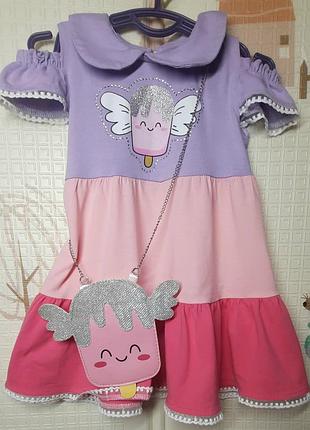 Сукня на дівчинку 3 роки з сумочкою