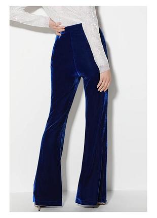 Велюровые клешные брюки costes blue.