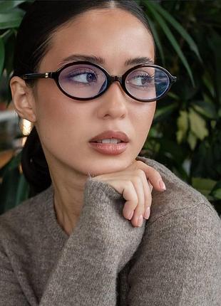 Іміджеві окуляри в чорній оправі 2025 (окуляри для комп'ютера)