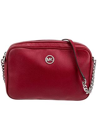 Кроссбоди, кожаная  красная сумка через плечо michael kors оригинал