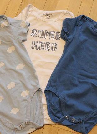 Боди fox &amp; bunny 3 шт, размер 74