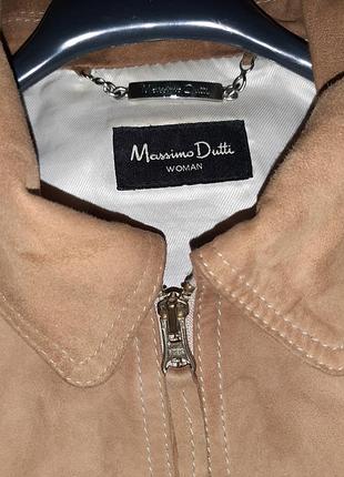 Замшевый бомбер massimo dutti