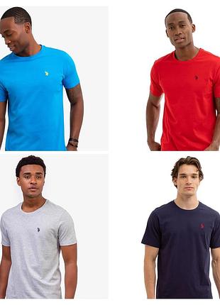 Базові футболки us polo assn, різні кольори, оригінал