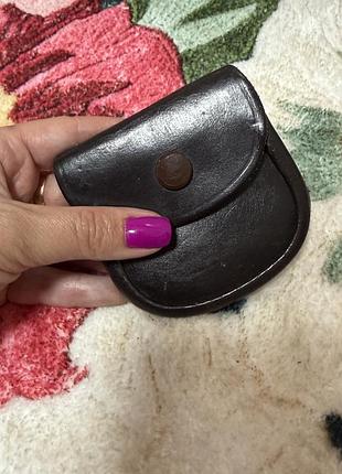 Шикарный кожаный  кошелек монетница genuine leather /100%кожа