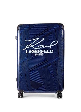 Валіза spinner з принтом karl lagerfeld