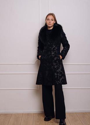 Пальто с натур. песцем от ricco collection (ua)
