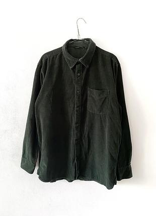 Зелена вельветова сорочка овербіж samuel windsor