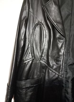 Куртка плащ кожаная 9