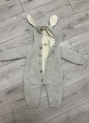 Детский комбинезон, комбинезон зайка, деми комбинезон