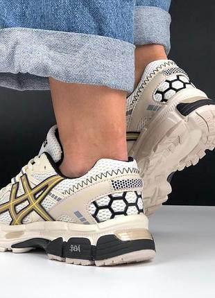 Женские кроссовки asics gel-kahana 8 beige ассикс бежевого цвета4 фото