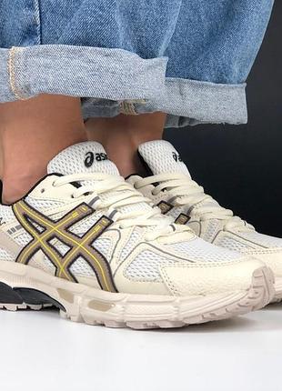 Женские кроссовки asics gel-kahana 8 beige ассикс бежевого цвета5 фото