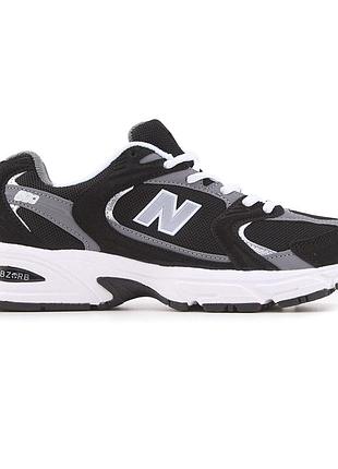 Мужские кроссовки new balance 530 black grey 1950 баланс черного с серым цветами