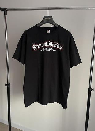 Krawallbruder kein kompromomiss rock band venganza футболка мерч черная рок винтаж