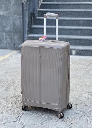 С 005 шампань полипропилен marsel маленький чемодан дорожный s на колесах 4 колеса ручная кладь