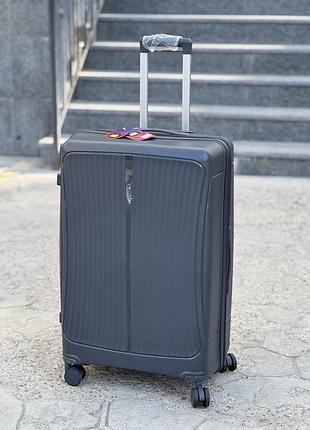 С 005 сірий полипропилен marsel маленький чемодан дорожный s на колесах 4 колеса ручная кладь